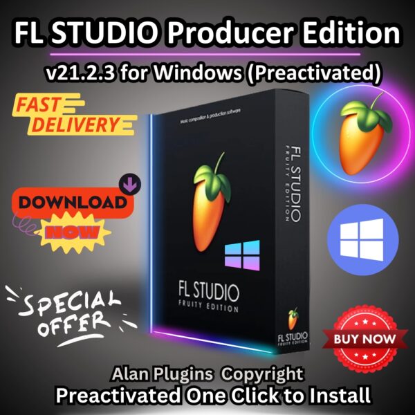 FL Studio Producer Edition v21.2.3 for Windows 🎶 | Preactivated DAW, VST Plugins, Mixing & Reverb | Lifetime Activation