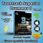 Toontrack Superior Drummer 3 V3.4.2 both MacOS and Windows
