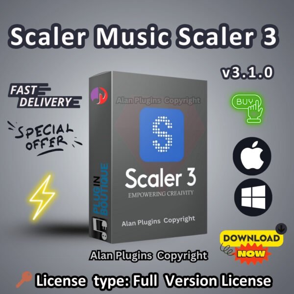 Scaler Music Scaler 3 v3.1.0 for both MacOS and Windows Full Version License